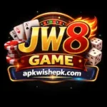 JW8 Game logo black background with gaming design and casino style elements